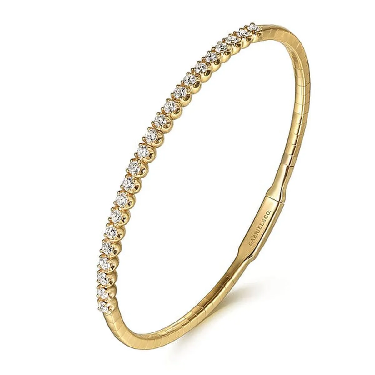 14K Yellow Gold Diamond Bangle - BG3975-62Y45JJ