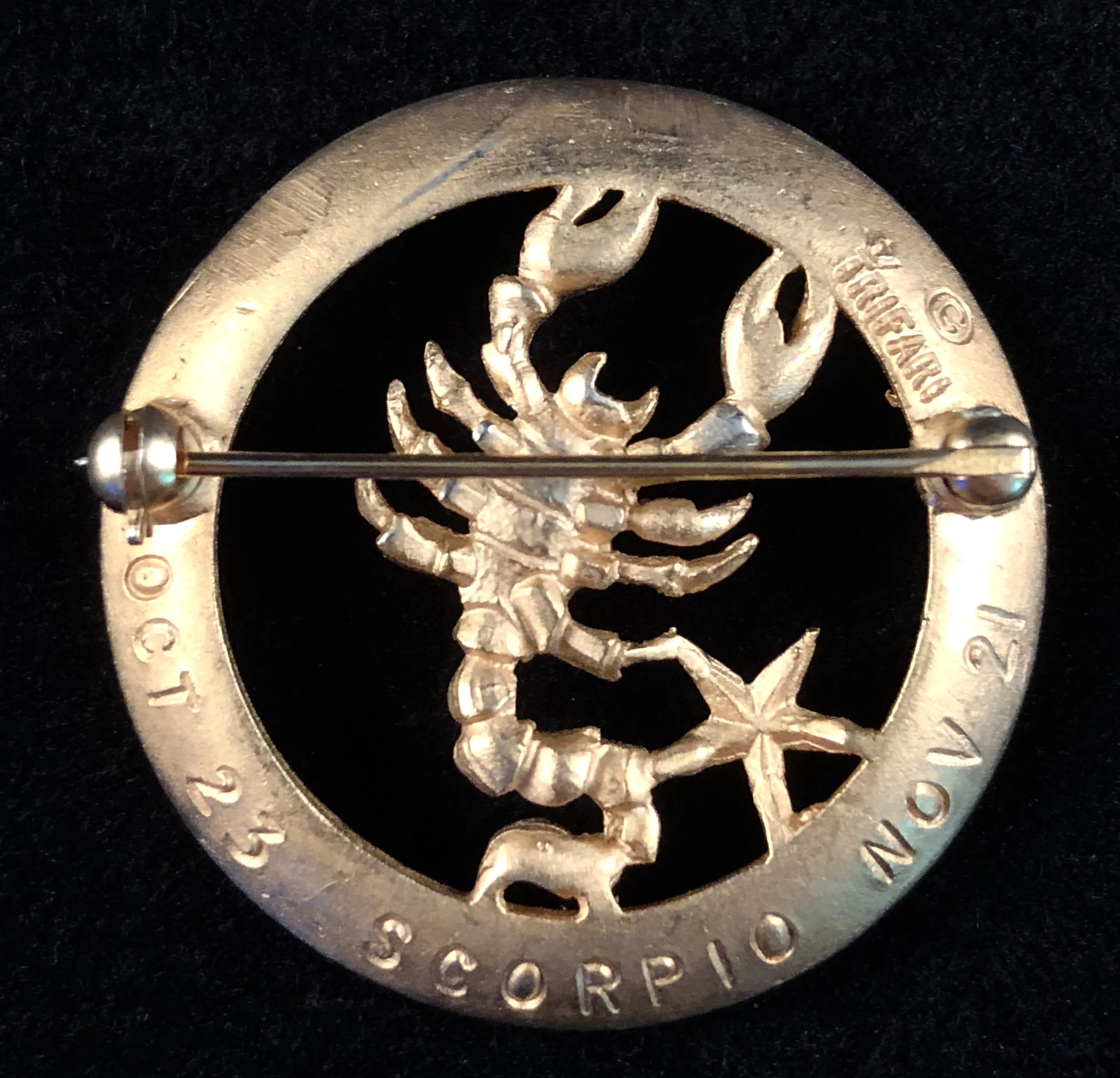 1970s Trifari Scorpio Zodiac Brooch