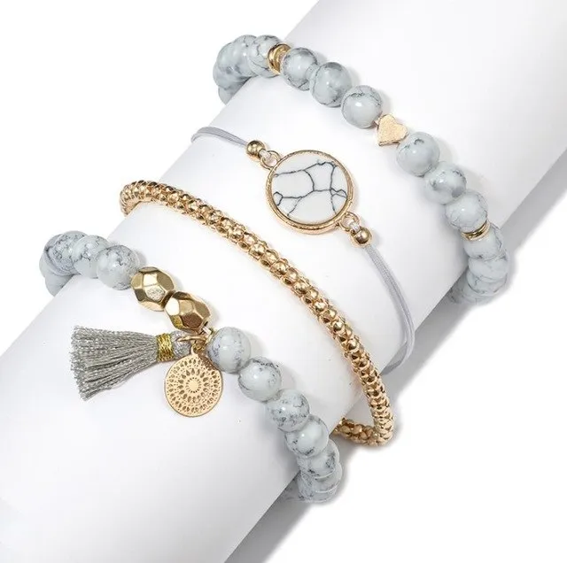 4pcs/Set Bohemian Beaded Branded bracelet