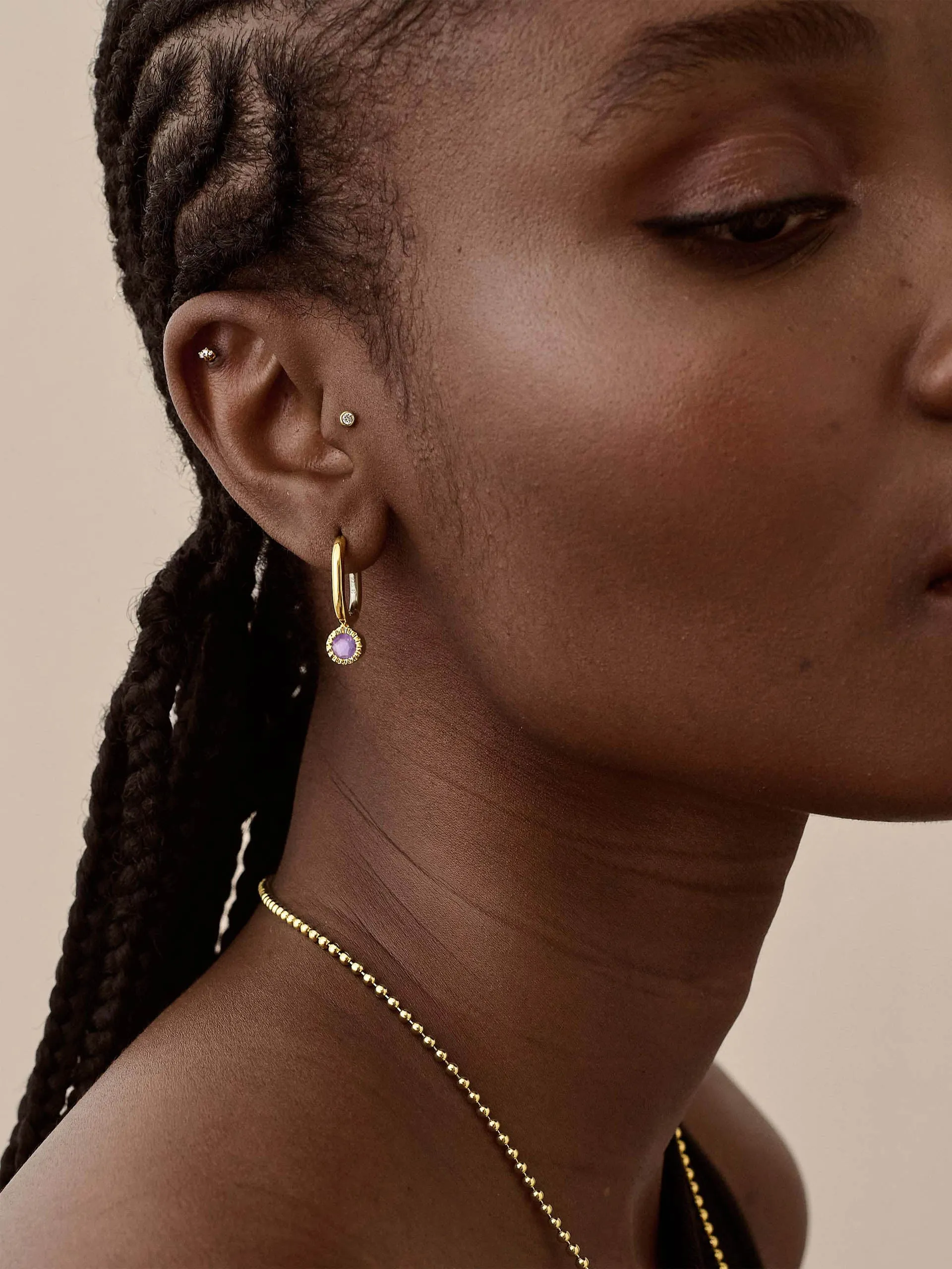 Amethyst drop earrings