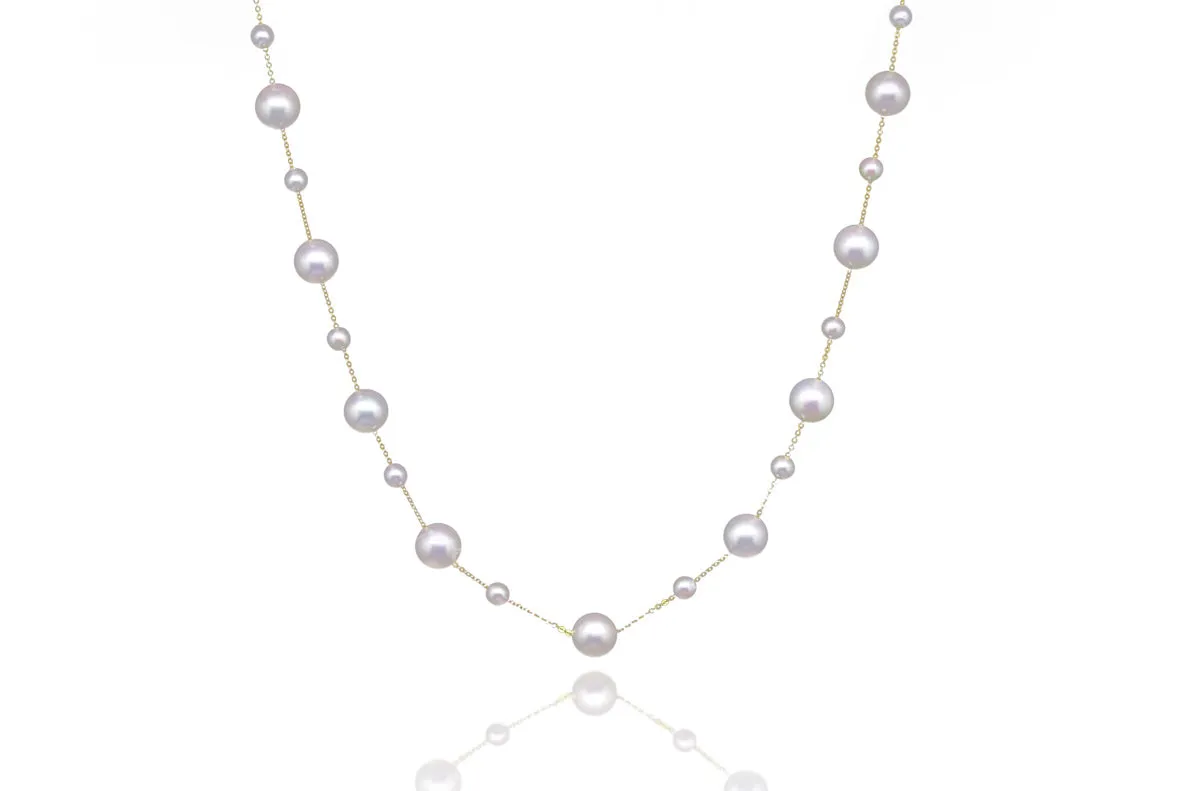 Big and Small Tincup Freshwater Pearl Necklace