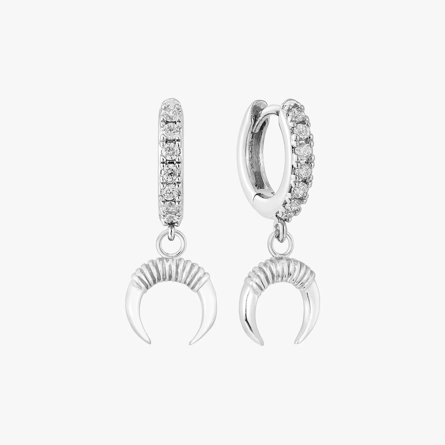 Bohemian Horn Hoop Earrings
