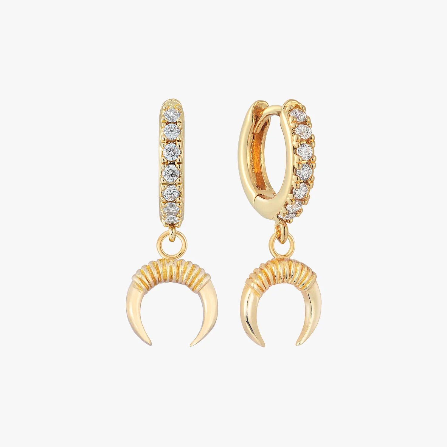 Bohemian Horn Hoop Earrings
