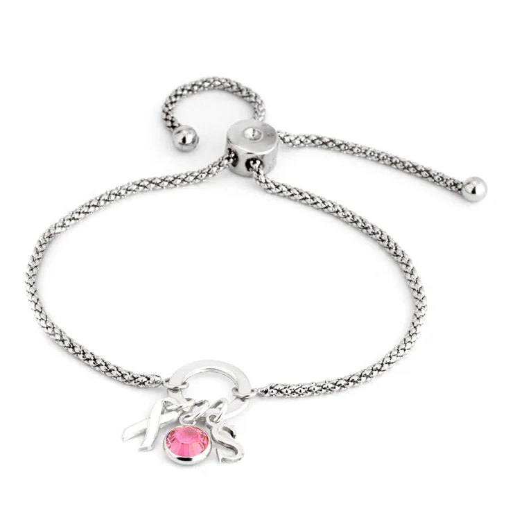 Breast Cancer Charm Bracelet