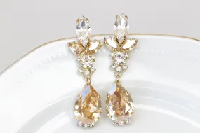 CHAMPAGNE DANGLE EARRINGS