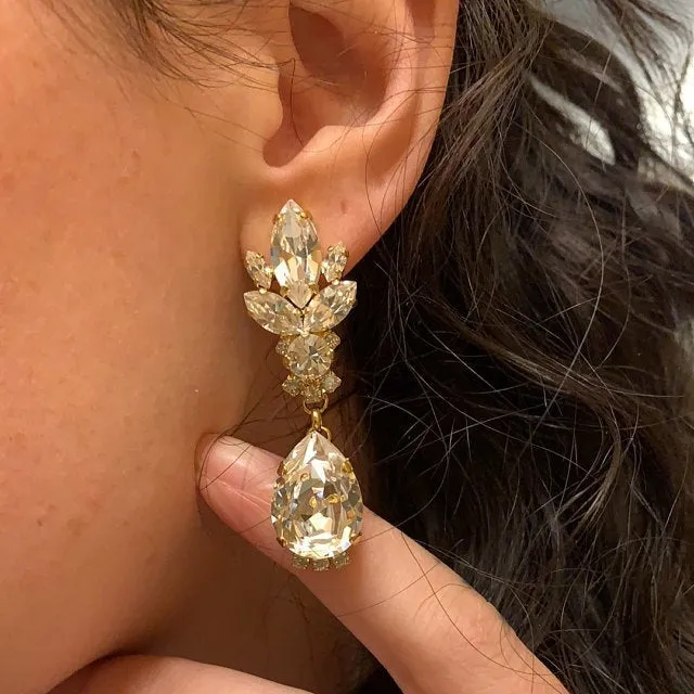 CHAMPAGNE DANGLE EARRINGS