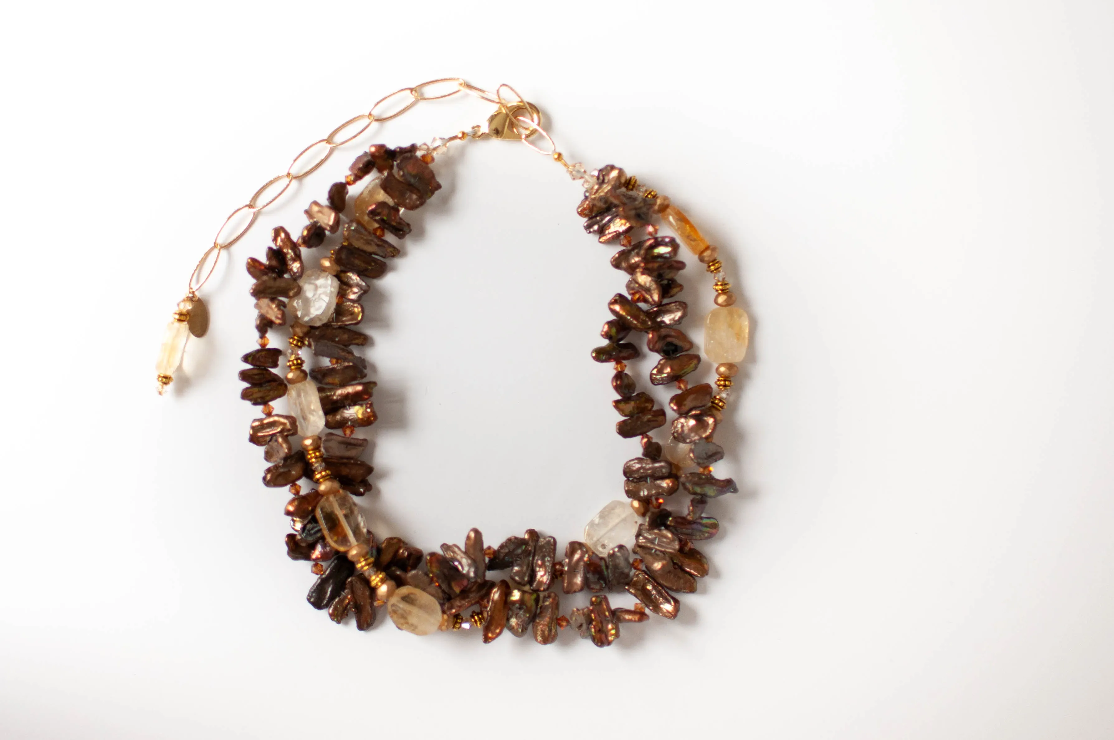 Citrine and Pearl Combination