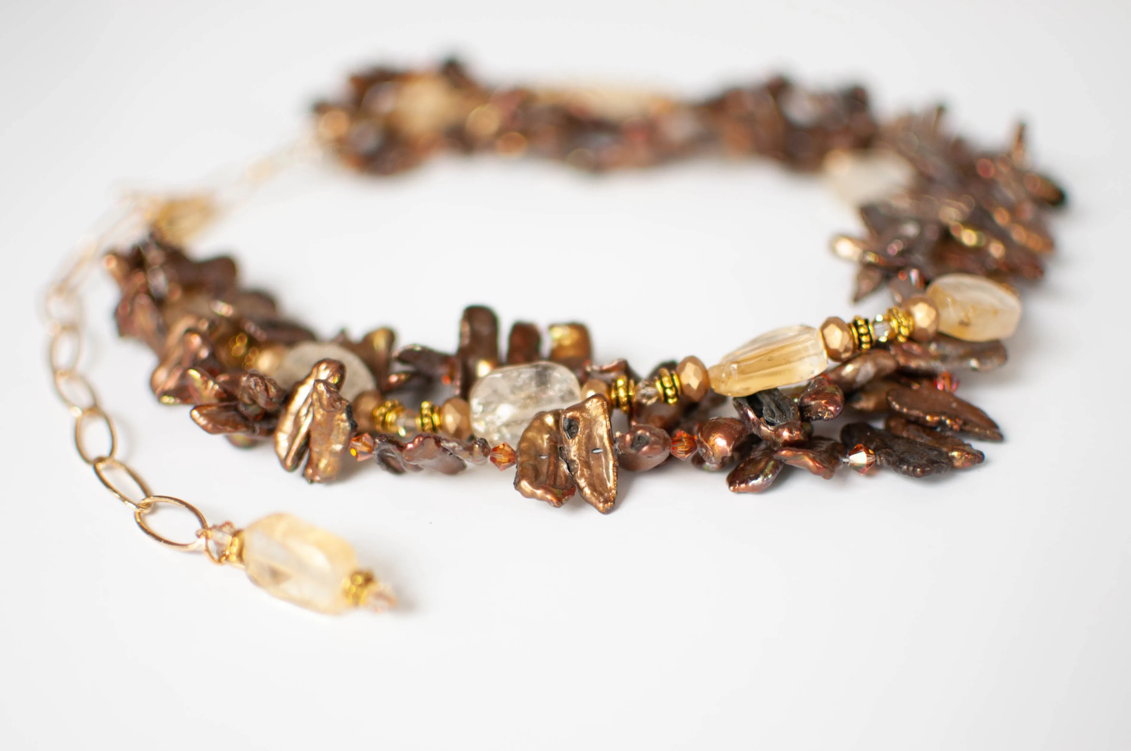 Citrine and Pearl Combination