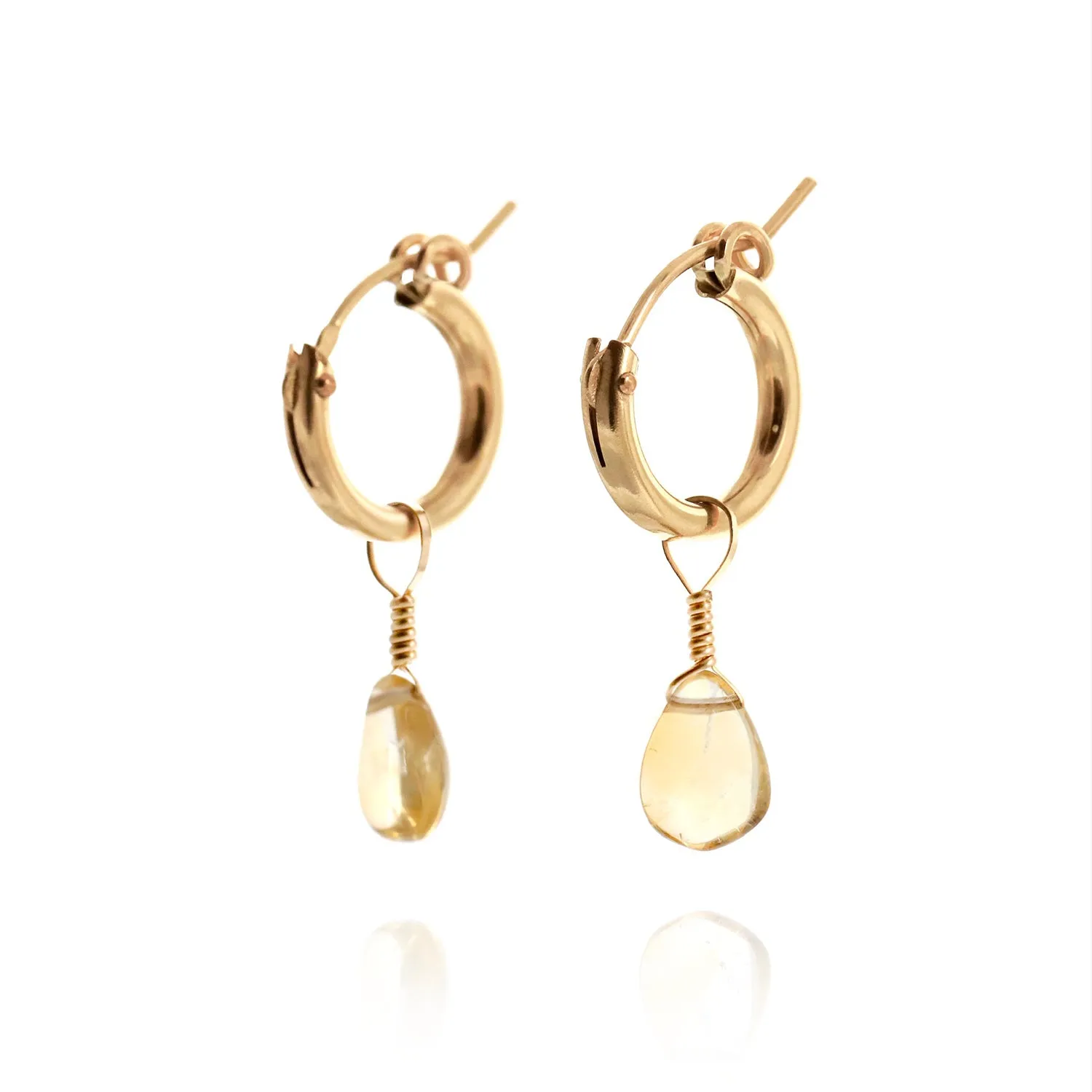 Citrine Huggie Earrings