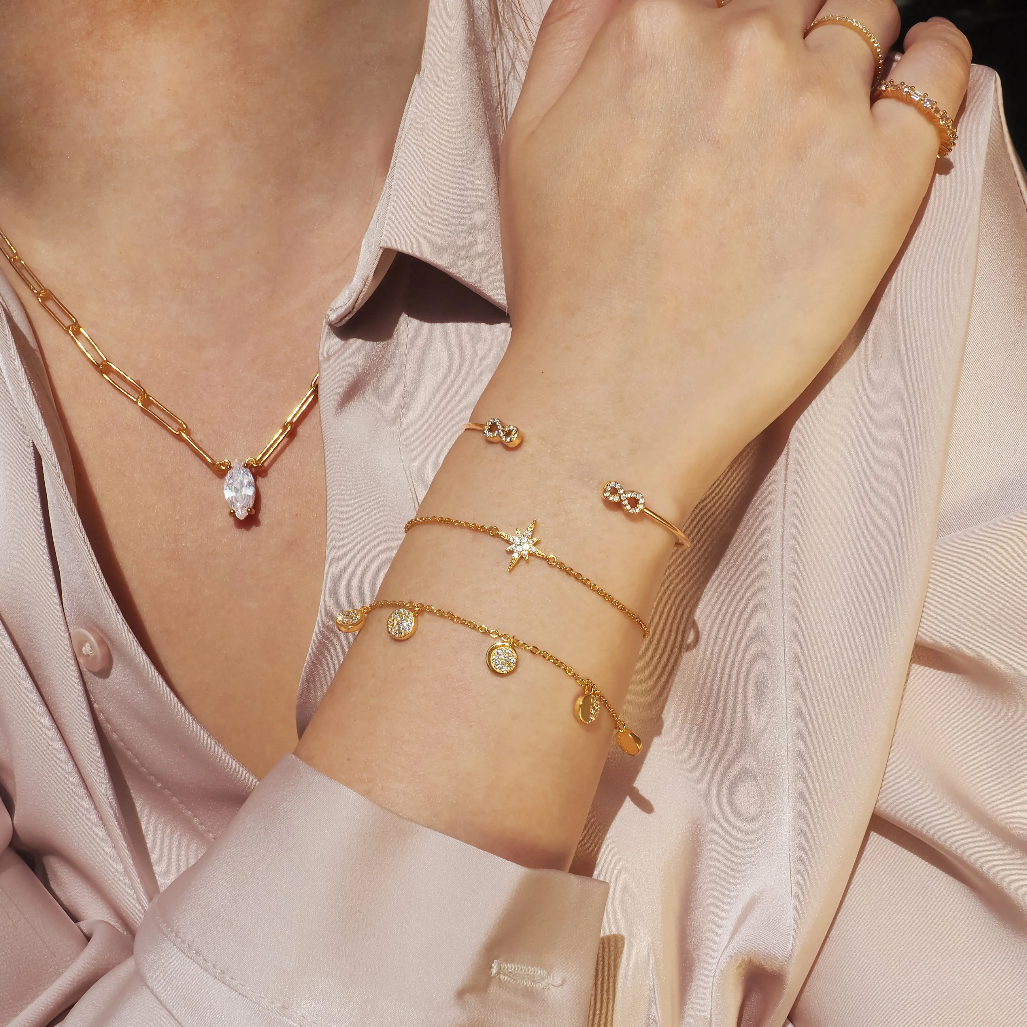Crystal Infinity Bangle