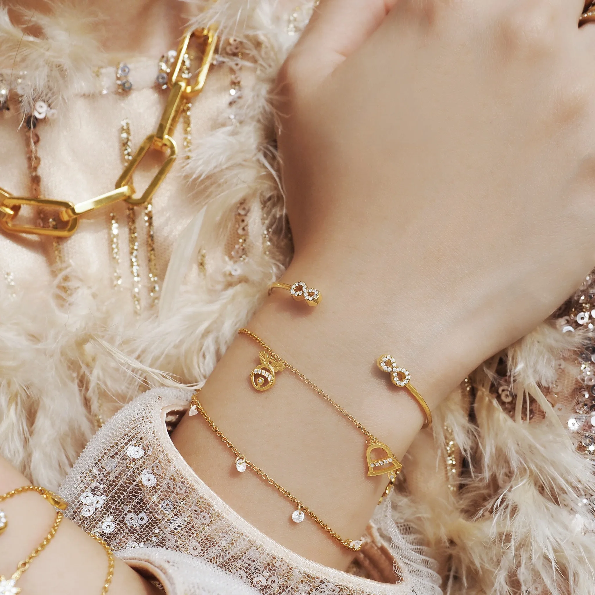 Crystal Infinity Bangle