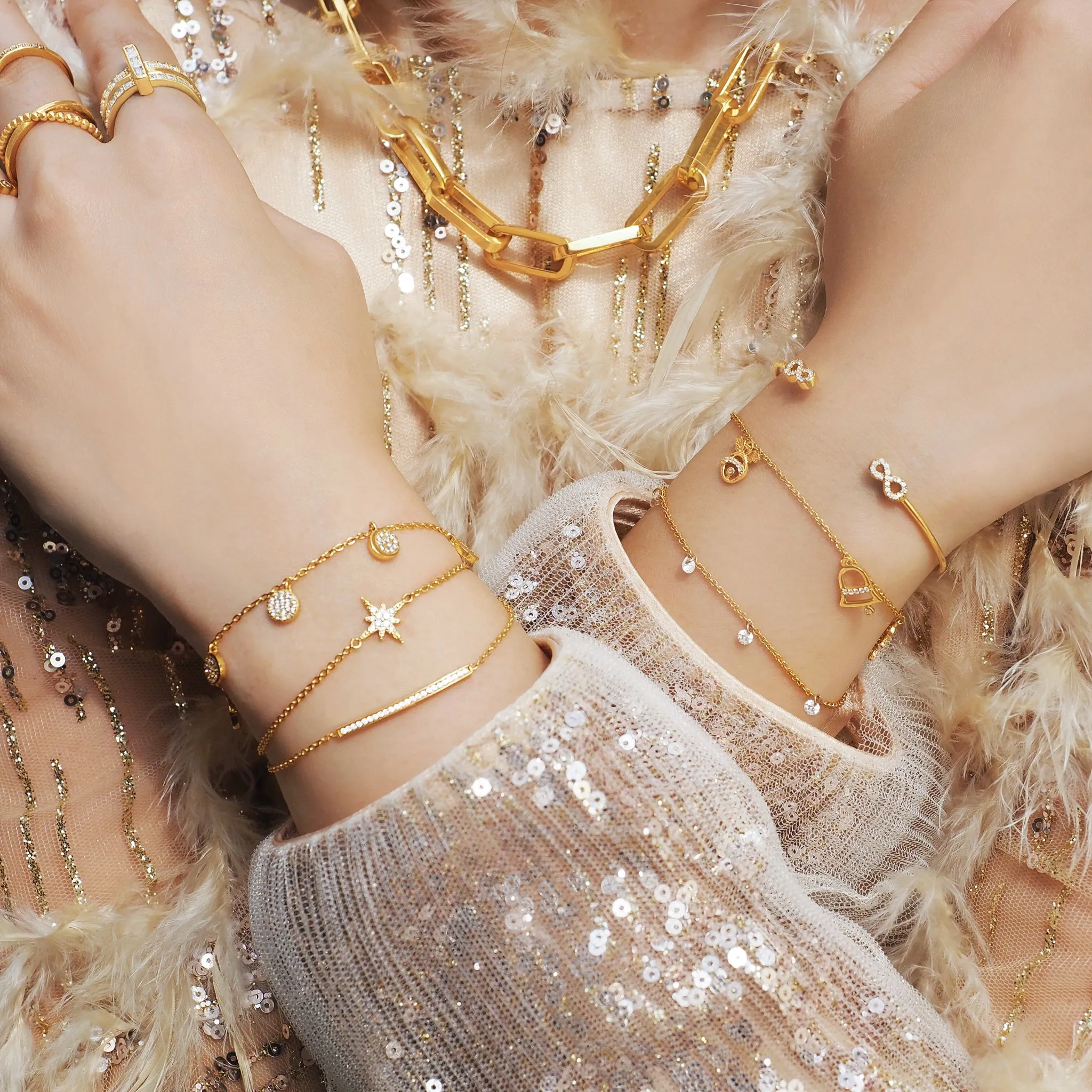 Crystal Infinity Bangle