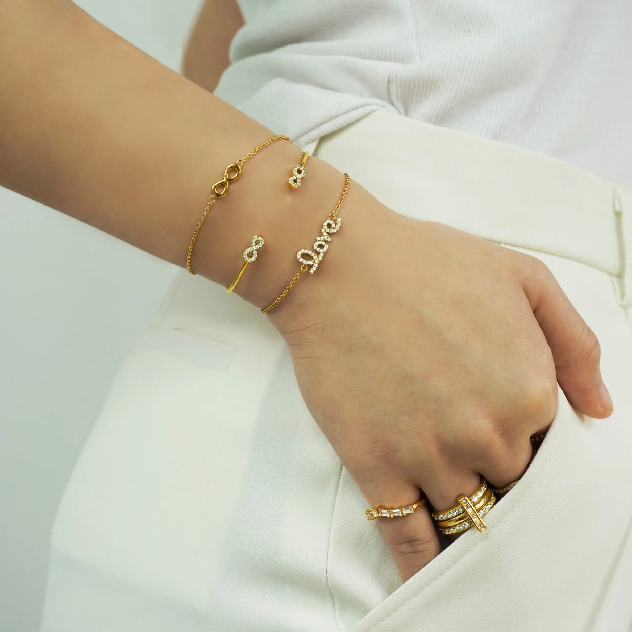 Crystal Infinity Bangle