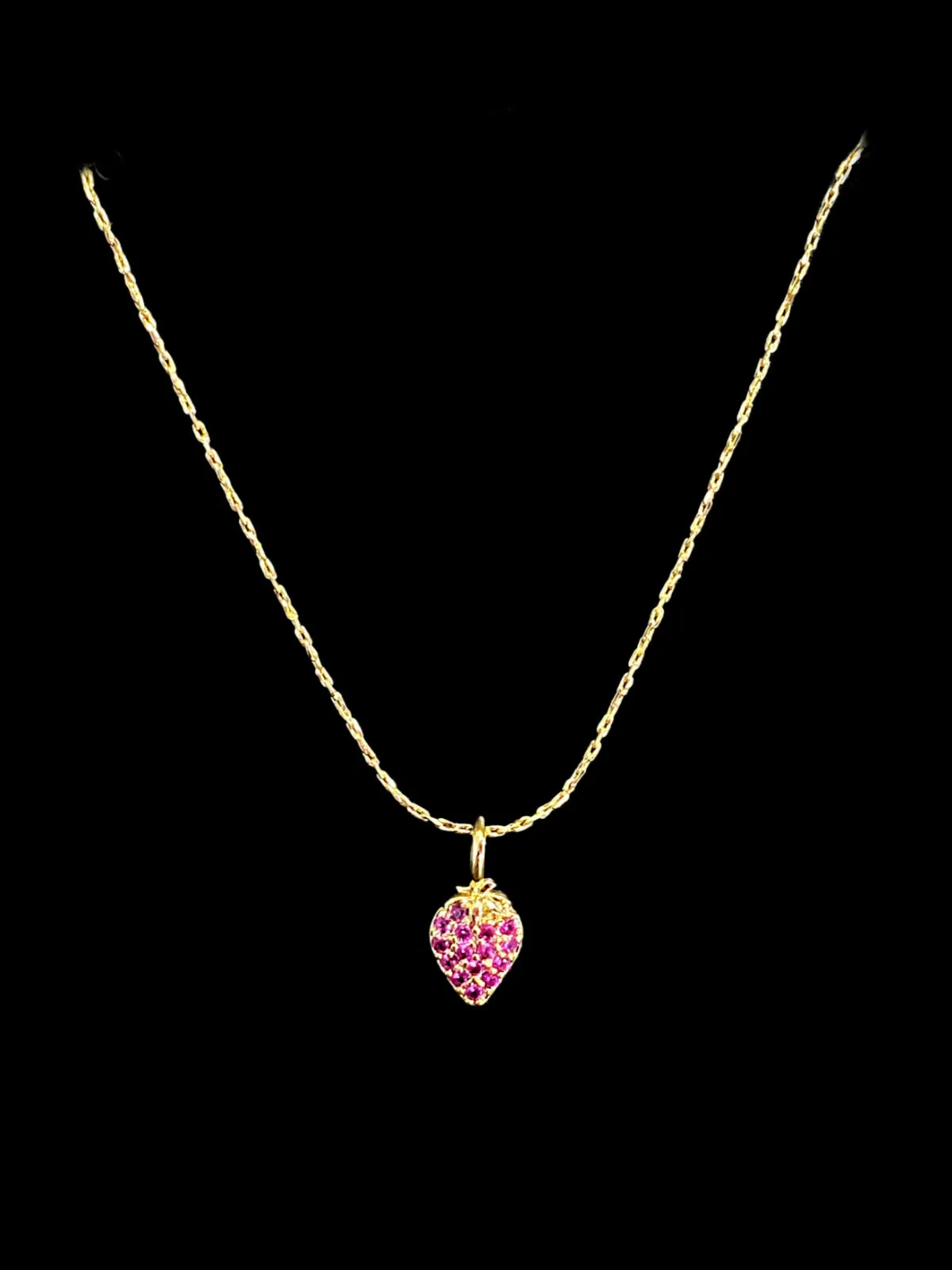CZ Strawberry Necklace