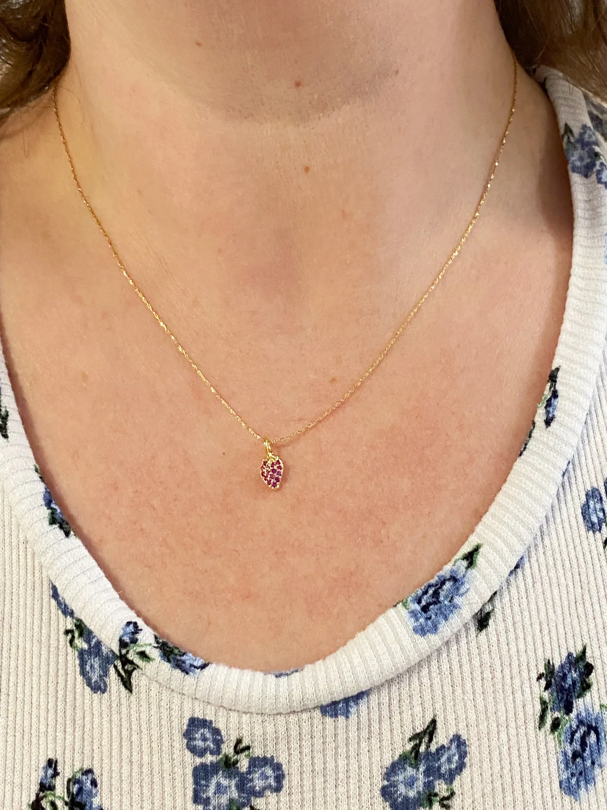 CZ Strawberry Necklace