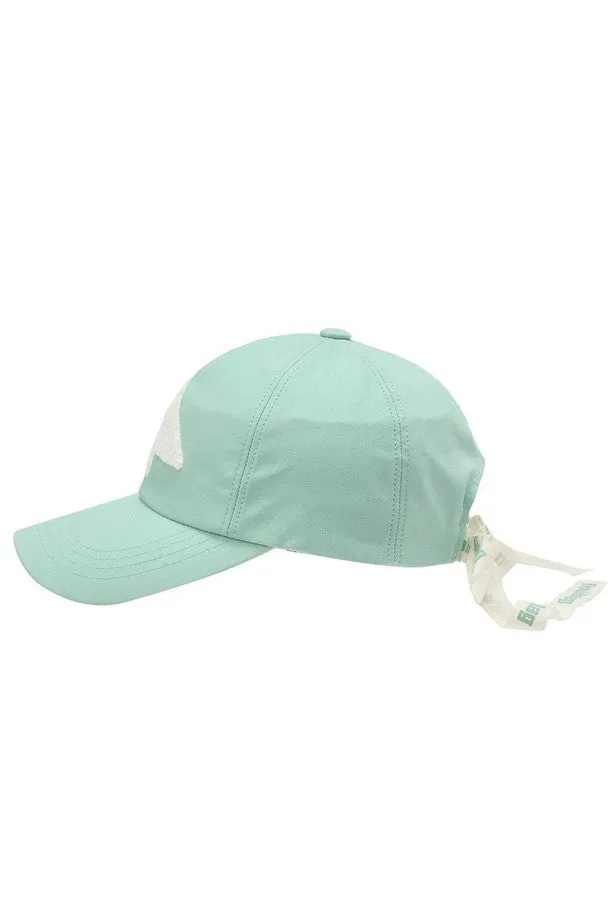 DF Green LOGOEmbroidery Cotton Cap (DWHE2E311E1)