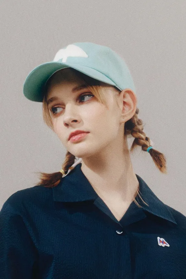 DF Green LOGOEmbroidery Cotton Cap (DWHE2E311E1)