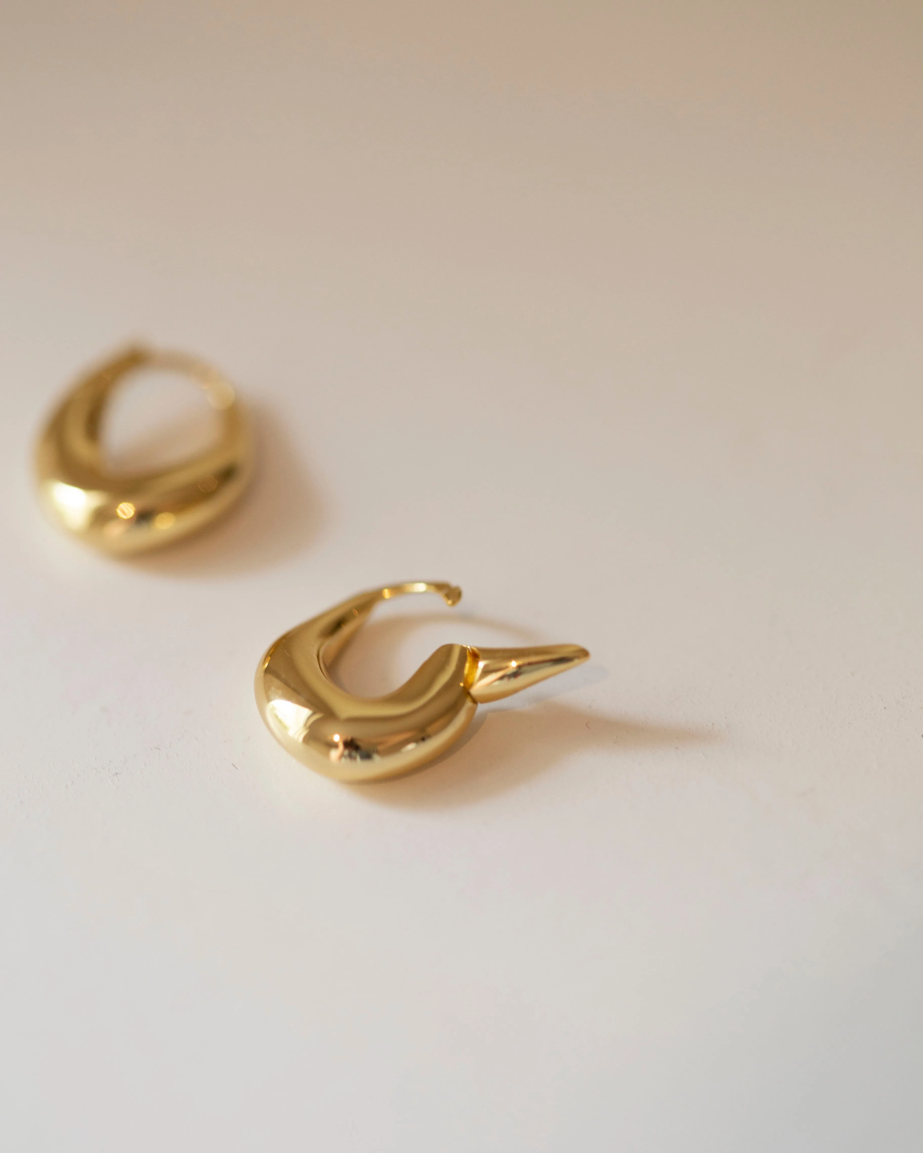 Dome Snap Huggie Earrings