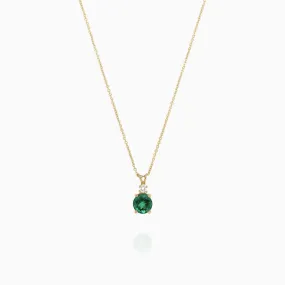 Emerald and Diamond Pendant