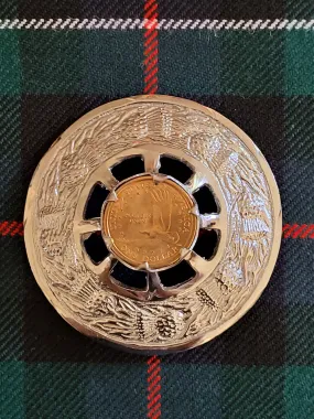 Flying Liberty Coin Brooch