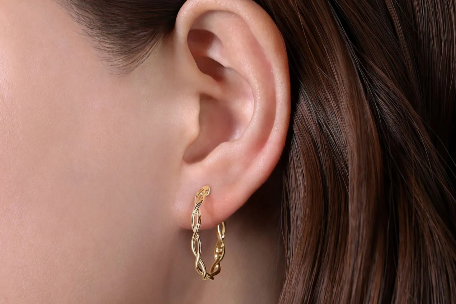 Gabriel & Co. Twisted Gold Hoop Earrings