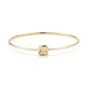 Gaia - Bangle Bracelet with Citrine, 18k Yellow Gold