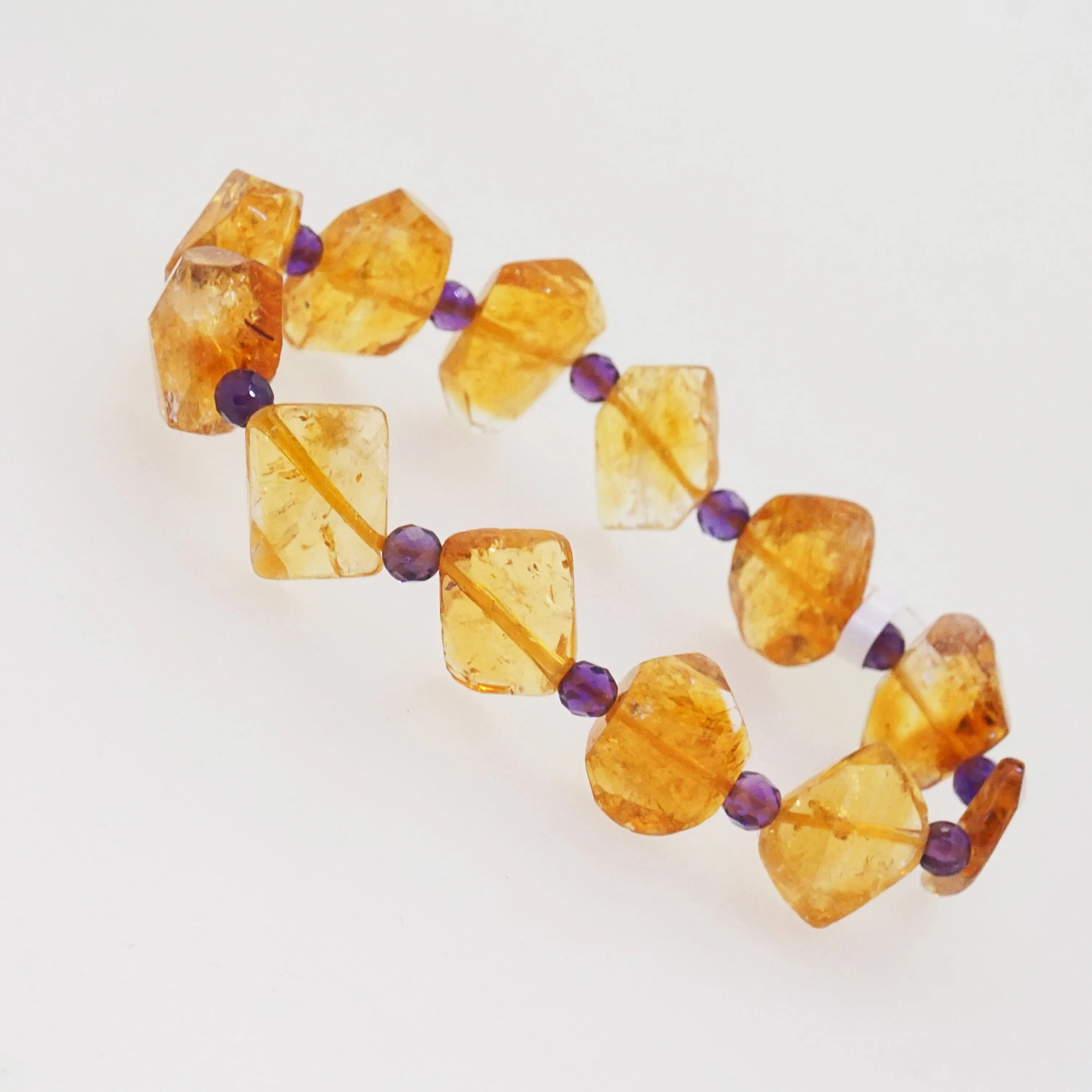 Geometric Citrine w/ Amethyst