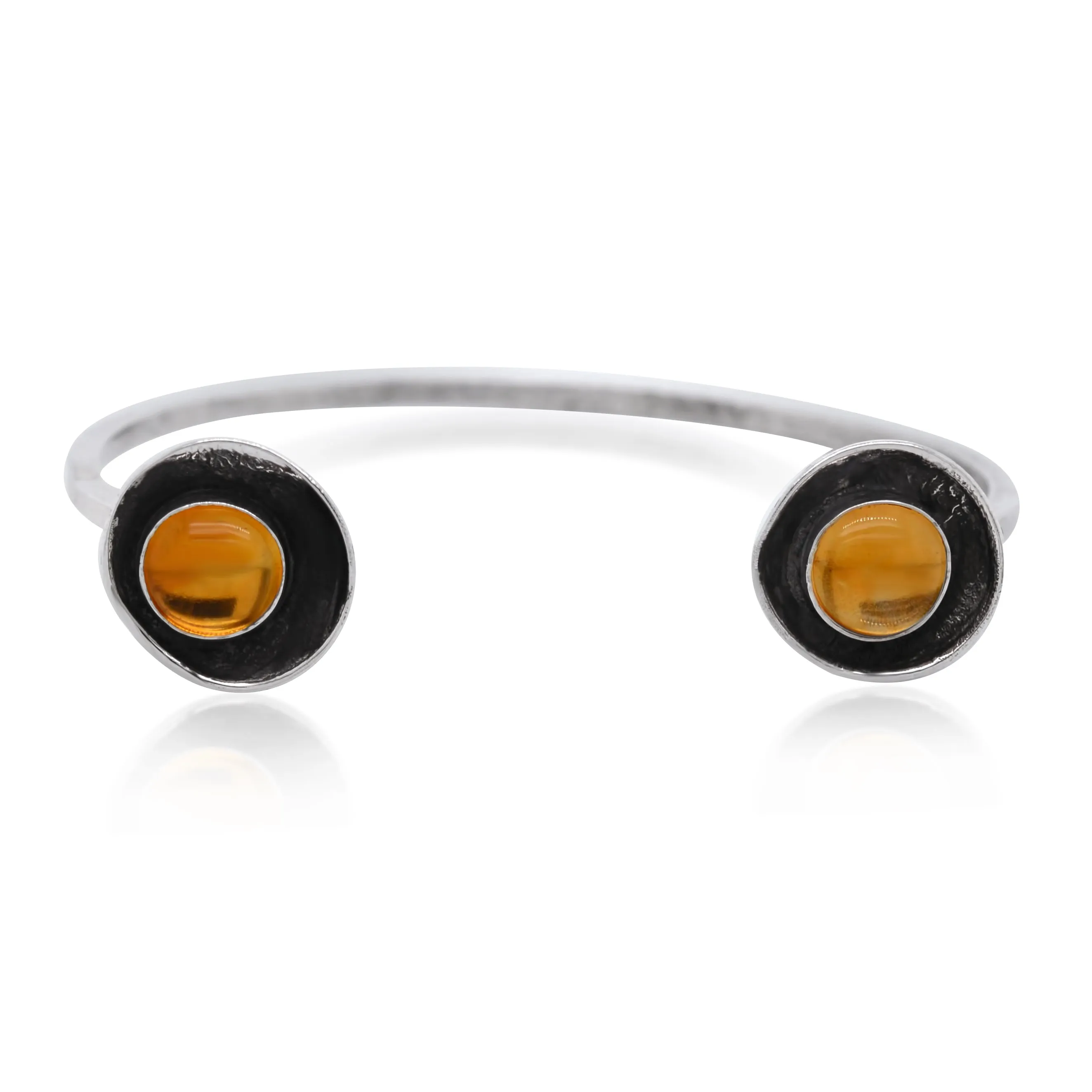 Hammered Gem Bangle