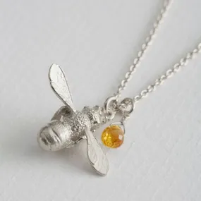 Honey Bee and Citrine Necklace