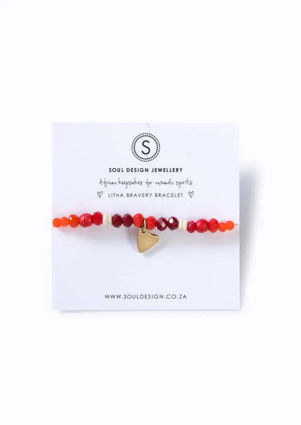 Litha Bravery Bracelet Fire Reds