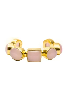 Marina Cuff in Rose Quartz
