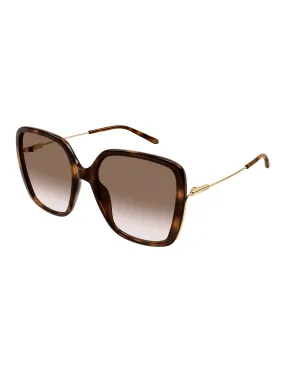 Medium Frame Sunglasses, Havana/Gold/Brown