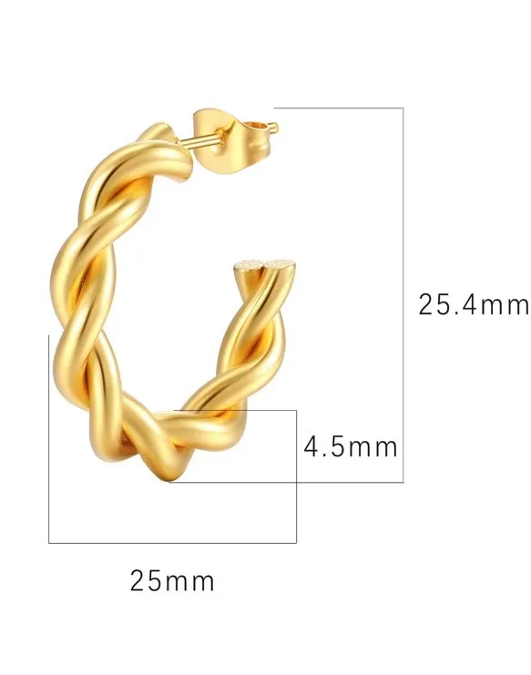Medium Twist Hoop