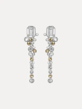 Mixed Crystal Clip-On Earrings