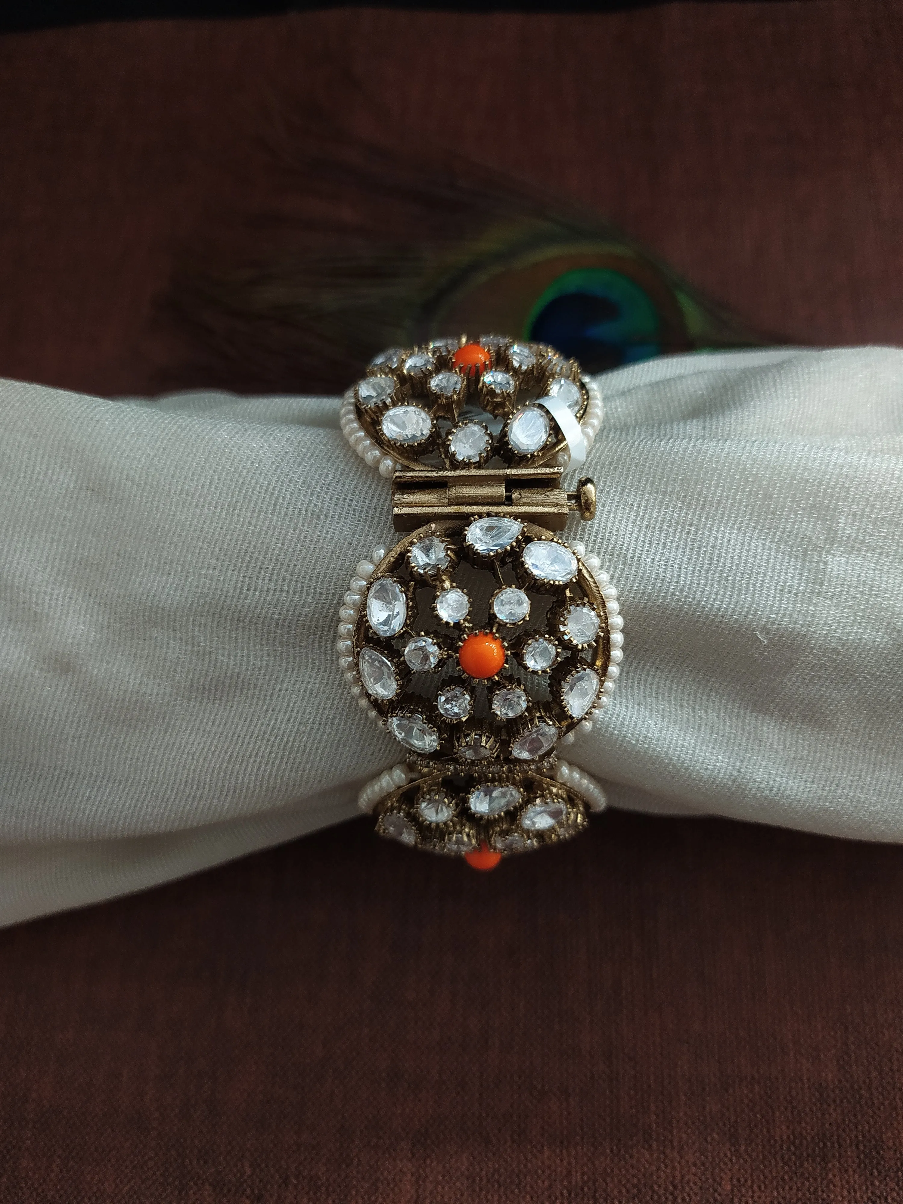 Openable Moissanite Stones Victorian Bangles