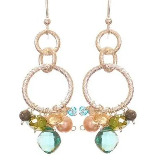 Paige Circle Pendant Earrings