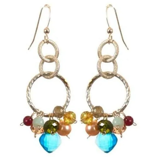 Paige Circle Pendant Earrings