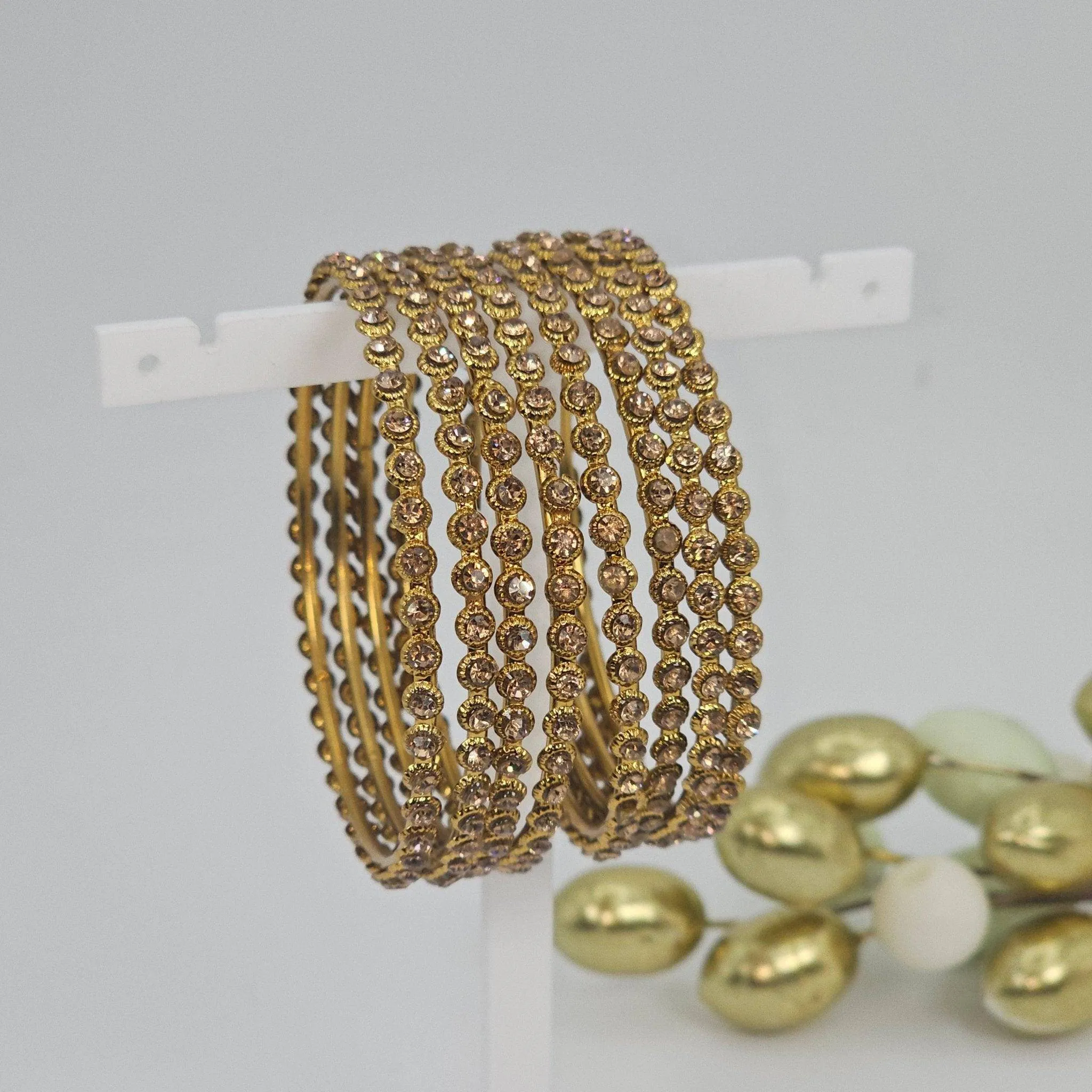 Pareena - 8 Pcs  CZ Bangle Set