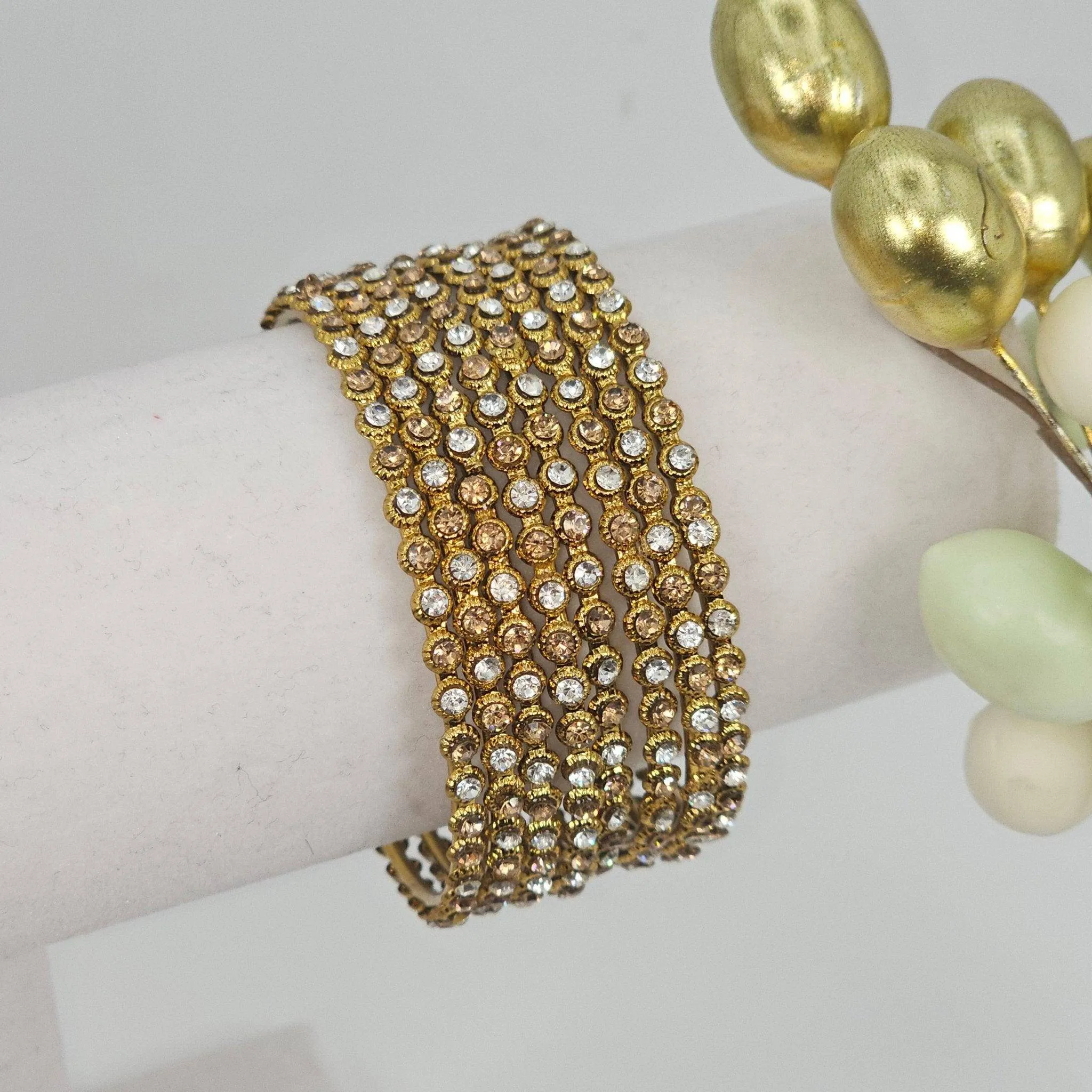 Pareena - 8 Pcs  CZ Bangle Set