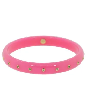 Pink Bakelite and Citrine Bangle