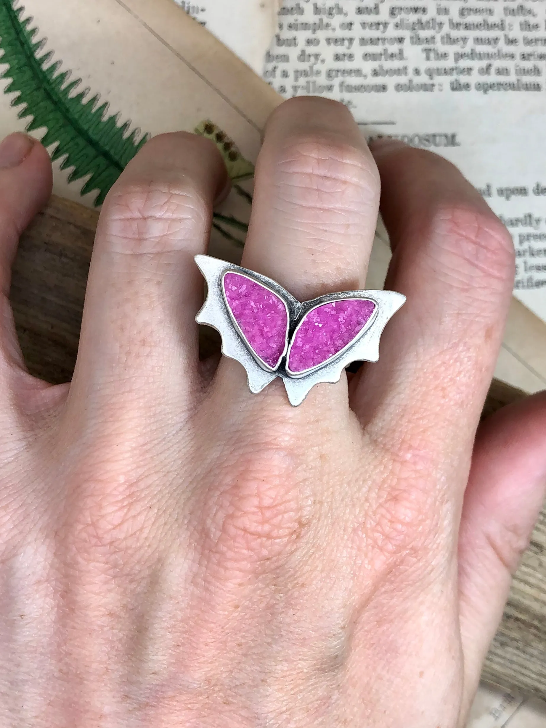 Pink Butterfly Ring