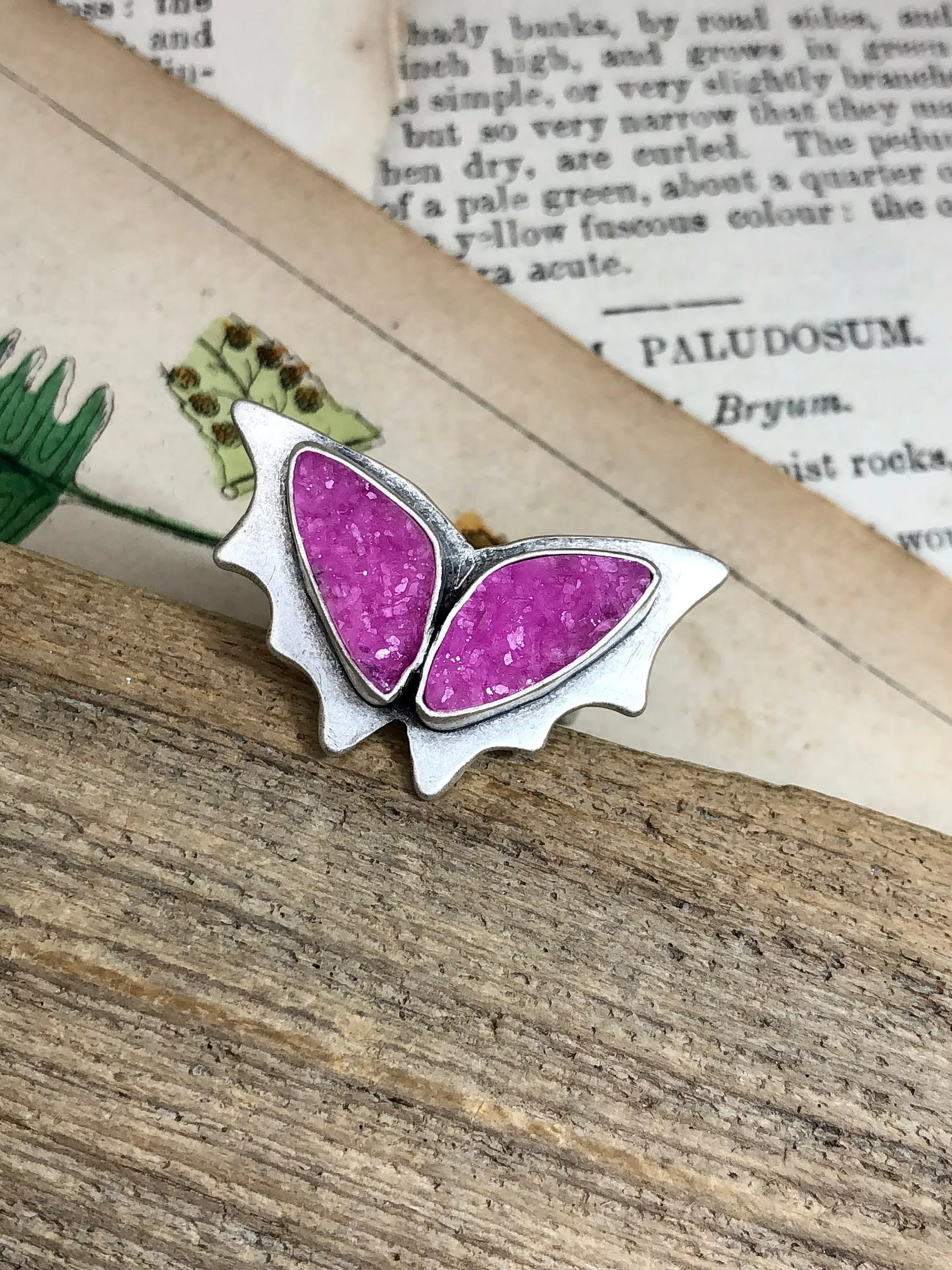 Pink Butterfly Ring