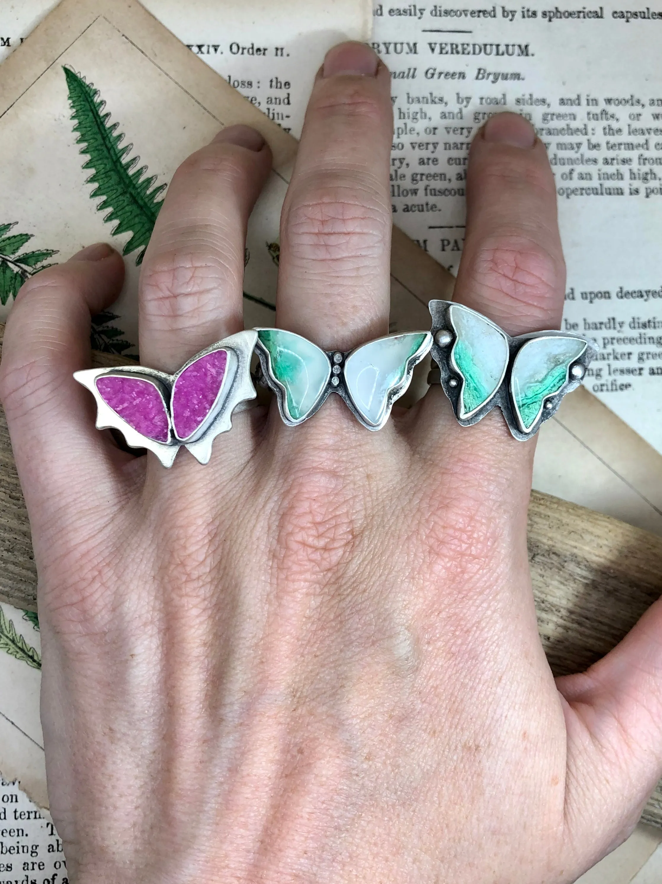 Pink Butterfly Ring
