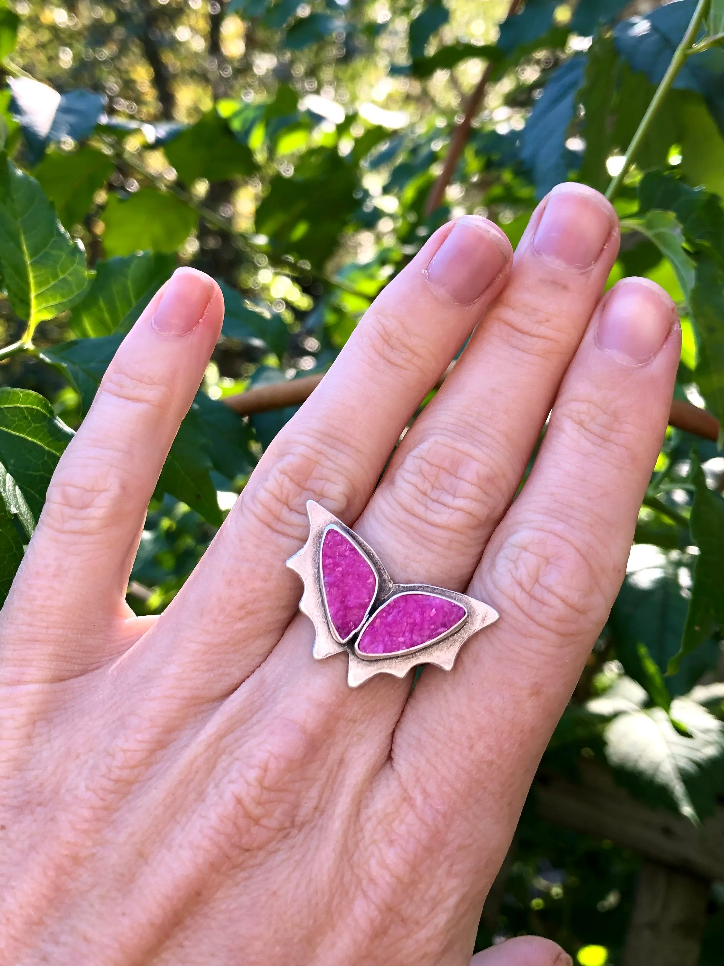 Pink Butterfly Ring