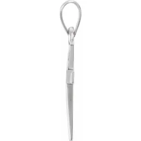 Platinum 14.5x9.7 mm Cross Pendant
