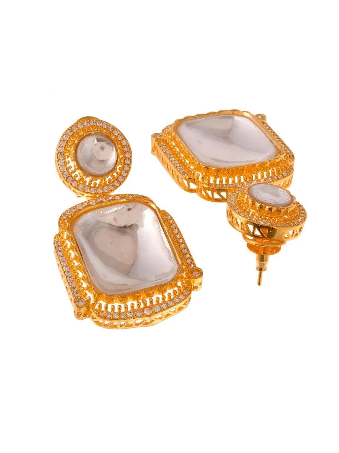 Polki Chunkey Pendant Necklace Set