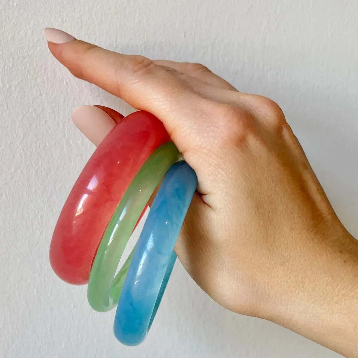 Pool, Blue Jade Stone Bangle