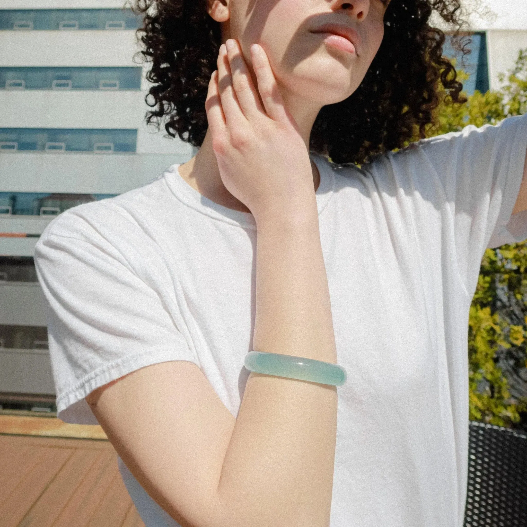 Pool, Blue Jade Stone Bangle