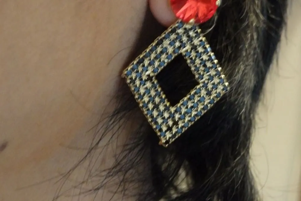 Rebeka Rhombus Post Earrings