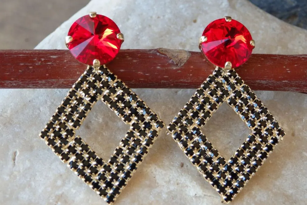 Rebeka Rhombus Post Earrings